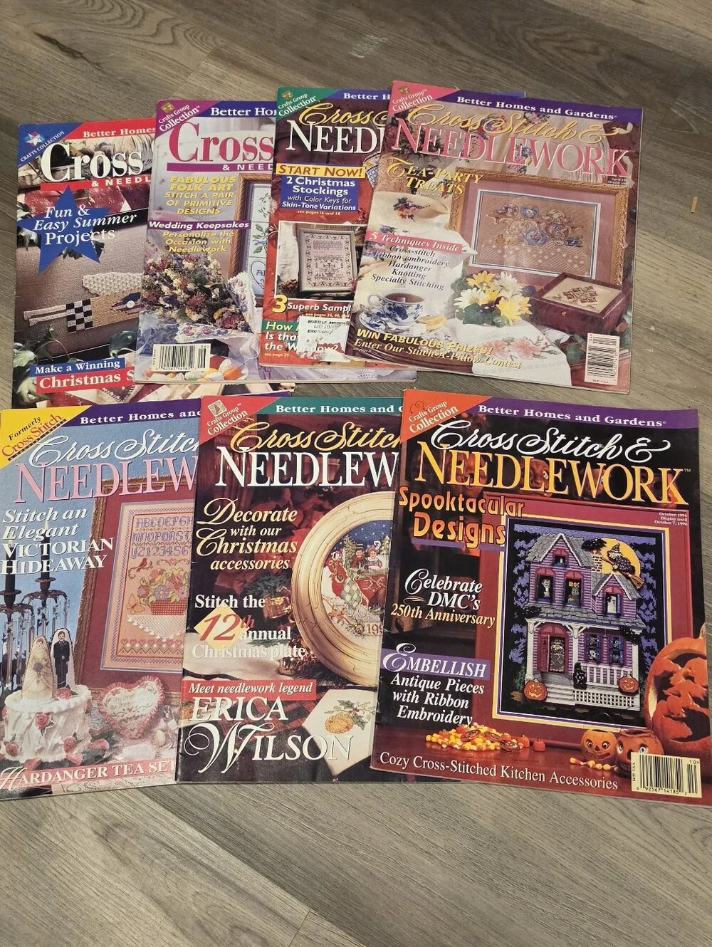 Vintage Better Homes and Gardens Cross Stitch Needlework Magazine Lot 90s Craft